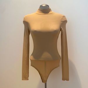 NVR WORN NakedWardrobe Nude Mesh Bodysuit, Small